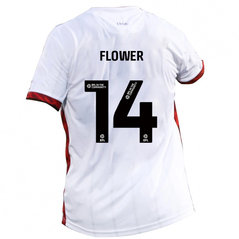 Danxen Niño Camiseta Louis Flower #14 Blanco Rojo Negro 2ª Equipación 2025/26 La Camisa