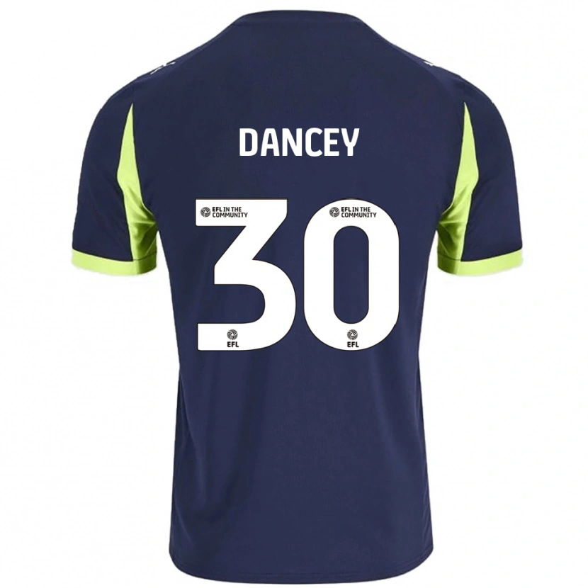 Danxen Niño Camiseta Stan Dancey #30 Azul Marino Verde Fluorescente 2ª Equipación 2025/26 La Camisa