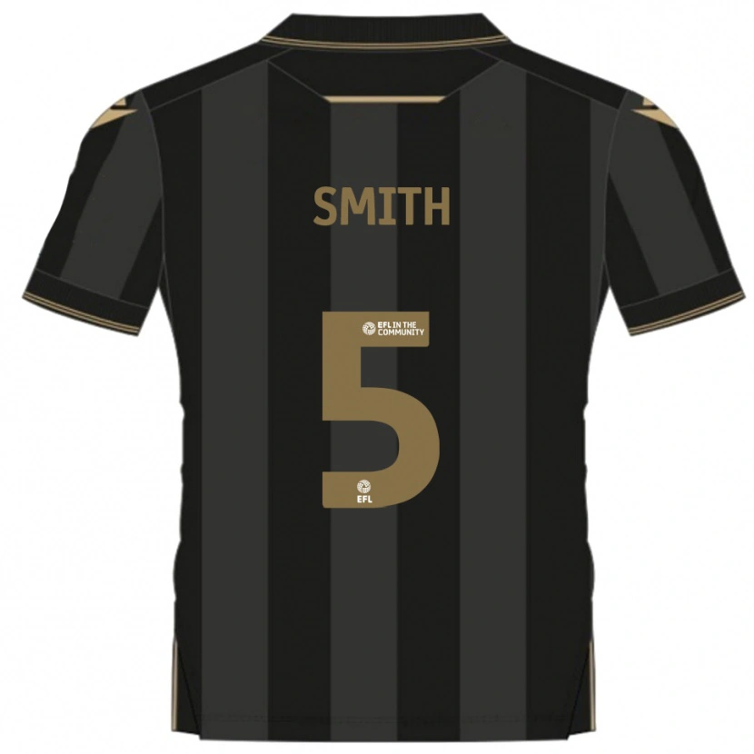Danxen Niño Camiseta Andy Smith #5 Negro Dorado 2ª Equipación 2025/26 La Camisa
