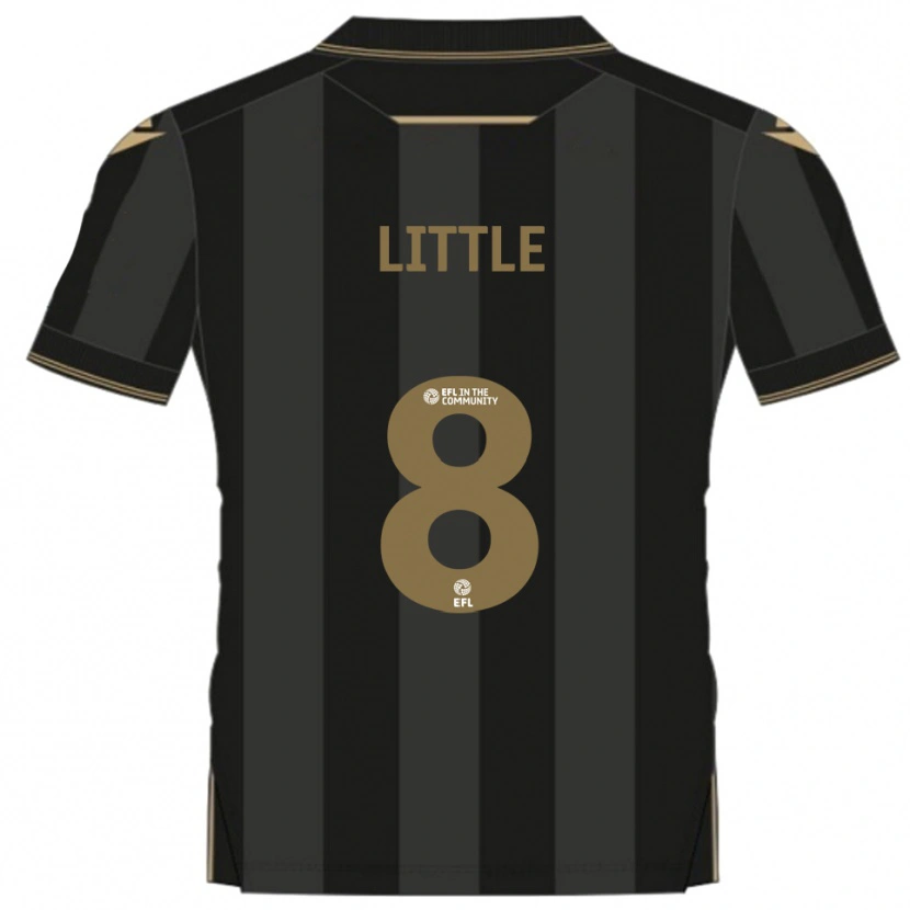 Danxen Niño Camiseta Armani Little #8 Negro Dorado 2ª Equipación 2025/26 La Camisa