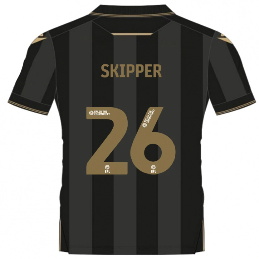Danxen Niño Camiseta Stanley Skipper #26 Negro Dorado 2ª Equipación 2025/26 La Camisa