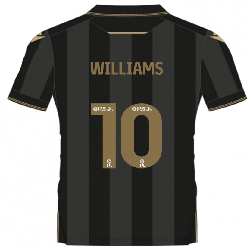 Danxen Niño Camiseta Jonny Williams #10 Negro Dorado 2ª Equipación 2025/26 La Camisa