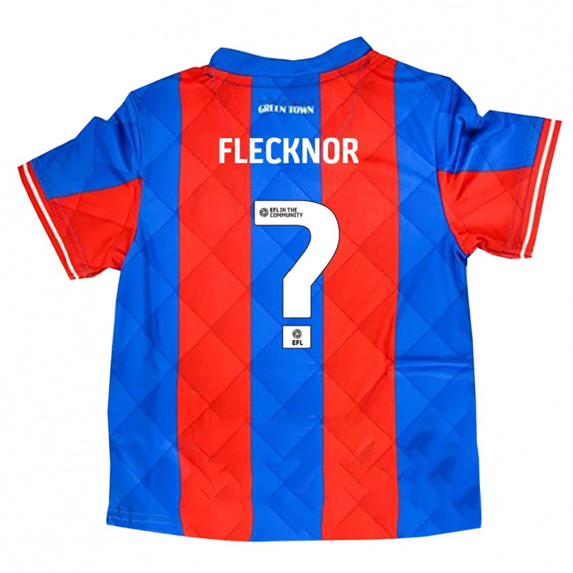 Danxen Niño Camiseta Laura Flecknor #0 Azul Rojo Blanco 2ª Equipación 2025/26 La Camisa