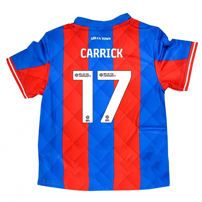 Danxen Niño Camiseta Charlie Carrick #17 Azul Rojo Blanco 2ª Equipación 2025/26 La Camisa