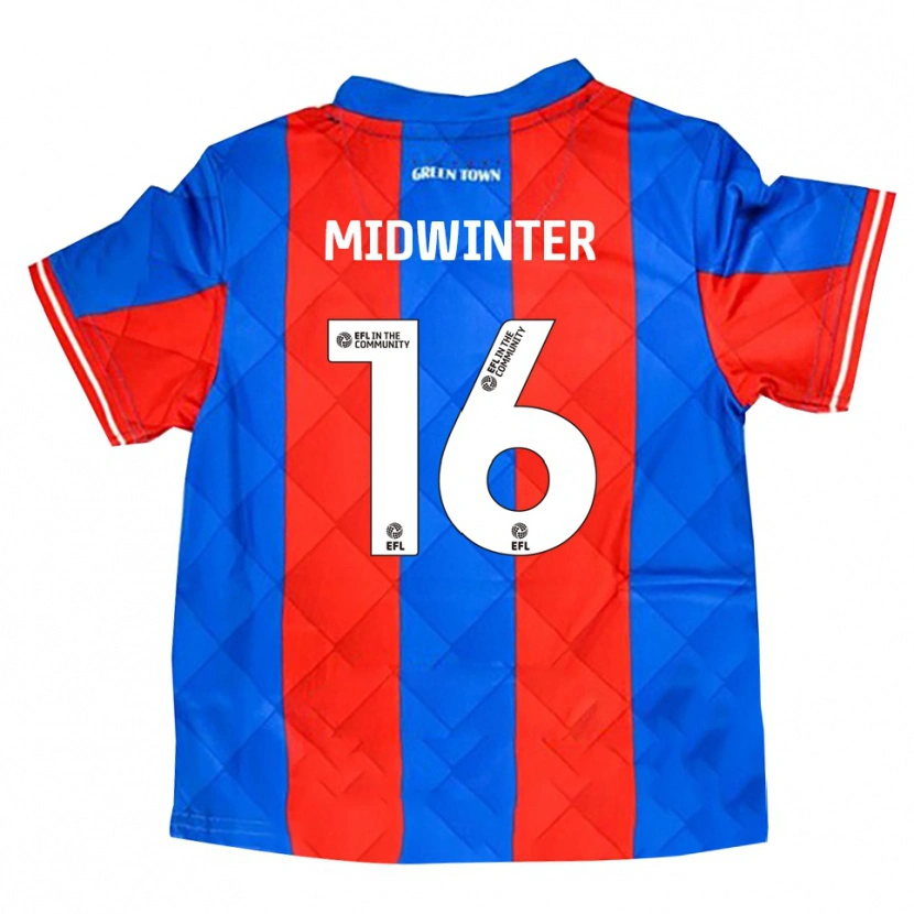 Danxen Niño Camiseta Carlo Midwinter #16 Azul Rojo Blanco 2ª Equipación 2025/26 La Camisa