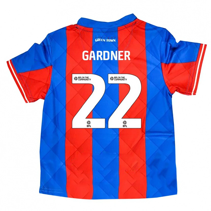 Danxen Niño Camiseta Cameron Gardner #22 Azul Rojo Blanco 2ª Equipación 2025/26 La Camisa