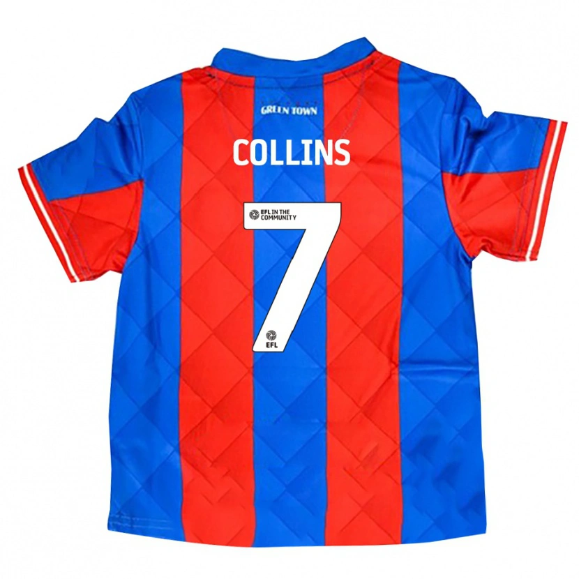 Danxen Niño Camiseta Jack Collins #7 Azul Rojo Blanco 2ª Equipación 2025/26 La Camisa