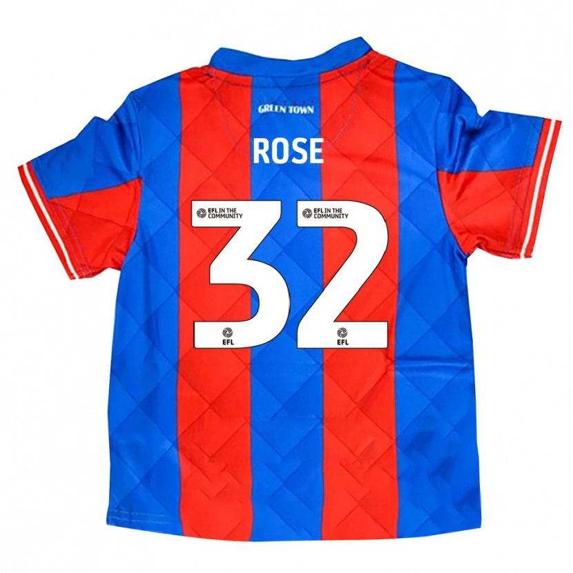 Danxen Niño Camiseta Danny Rose #32 Azul Rojo Blanco 2ª Equipación 2025/26 La Camisa