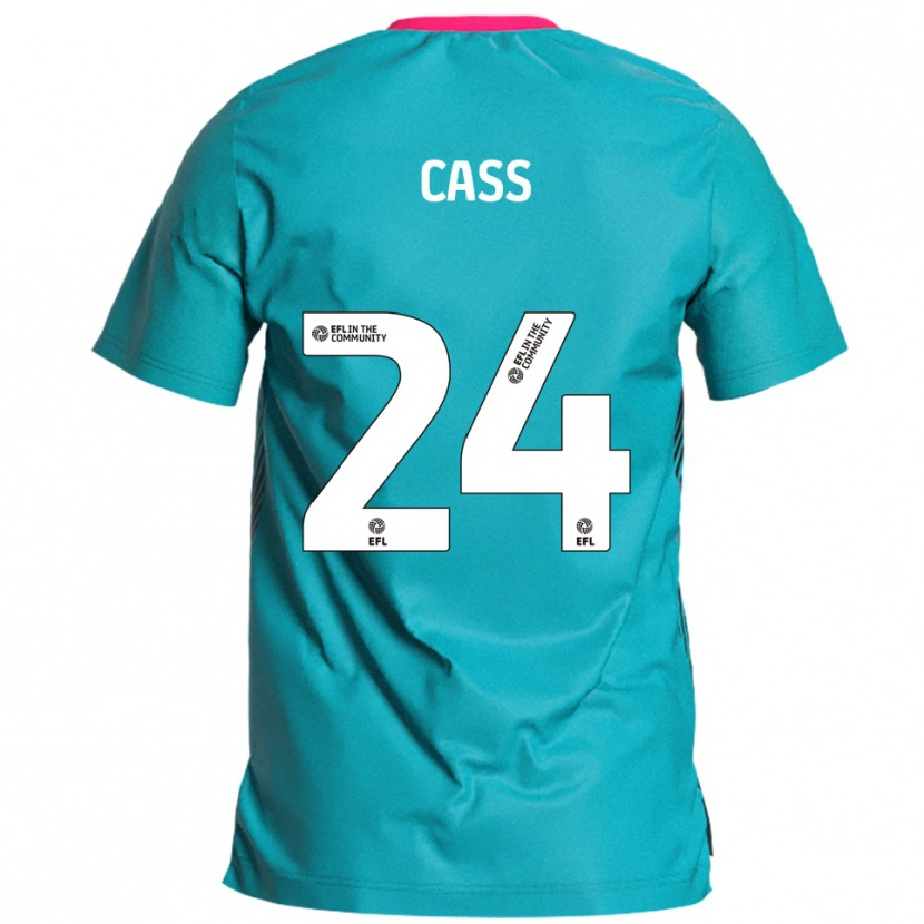 Danxen Niño Camiseta Lewis Cass #24 Celeste Rosa 2ª Equipación 2025/26 La Camisa