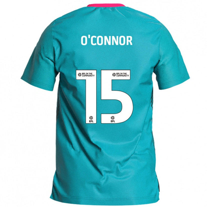 Danxen Niño Camiseta Anthony O'connor #15 Celeste Rosa 2ª Equipación 2025/26 La Camisa