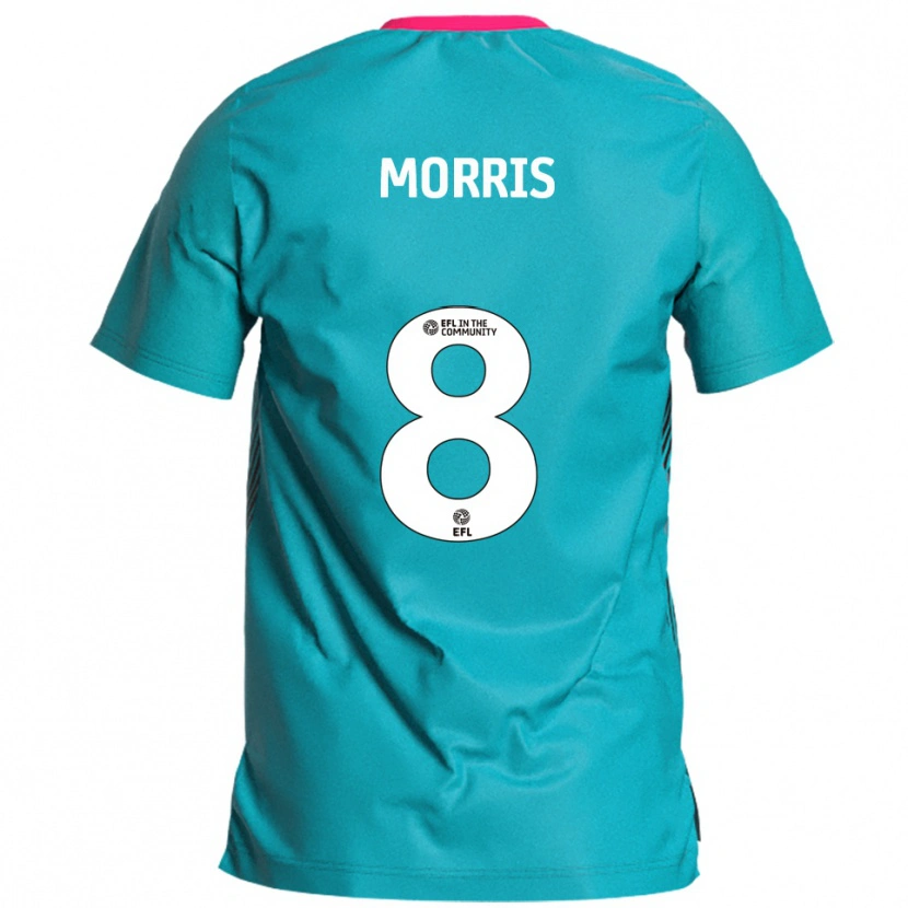 Danxen Niño Camiseta Bryn Morris #8 Celeste Rosa 2ª Equipación 2025/26 La Camisa