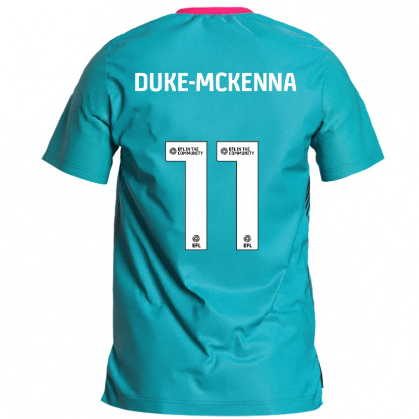 Danxen Niño Camiseta Stephen Duke-Mckenna #11 Celeste Rosa 2ª Equipación 2025/26 La Camisa