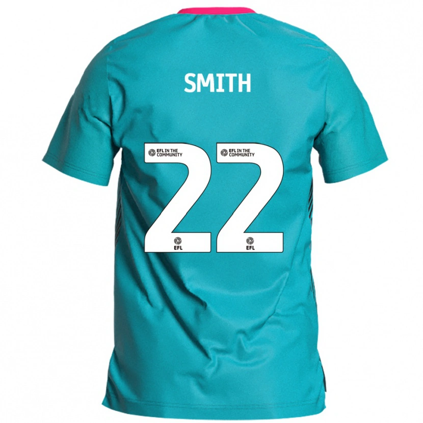 Danxen Niño Camiseta Reece Smith #22 Celeste Rosa 2ª Equipación 2025/26 La Camisa