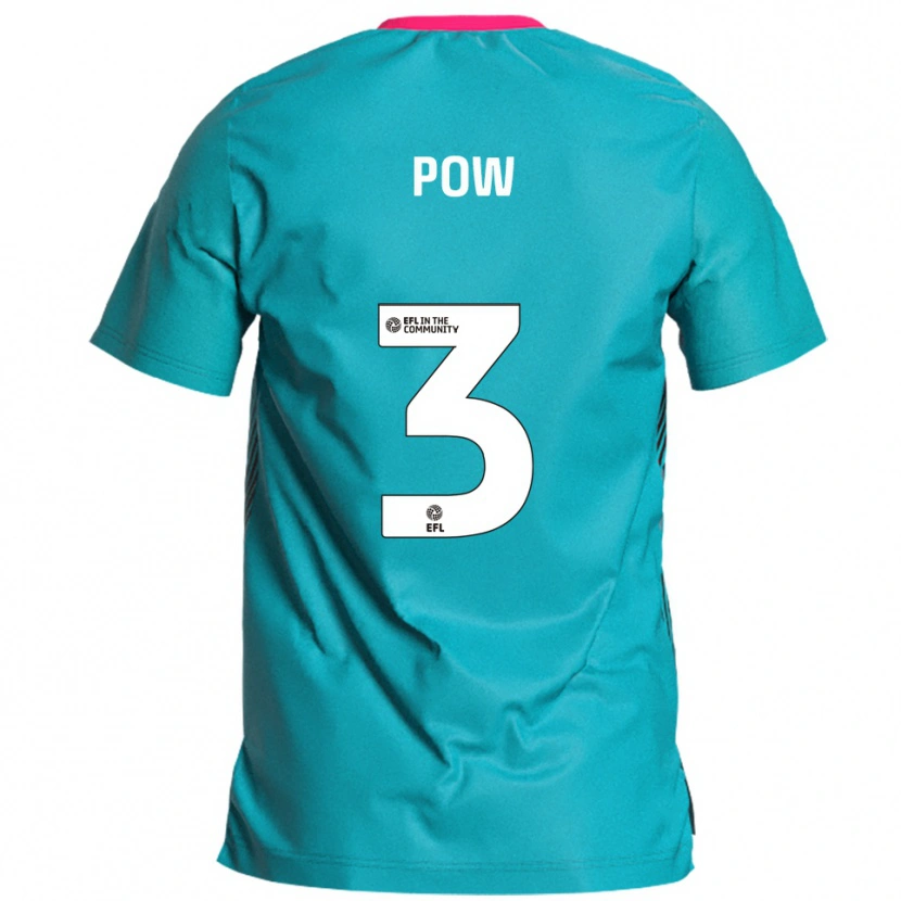 Danxen Niño Camiseta Adam Pow #3 Celeste Rosa 2ª Equipación 2025/26 La Camisa