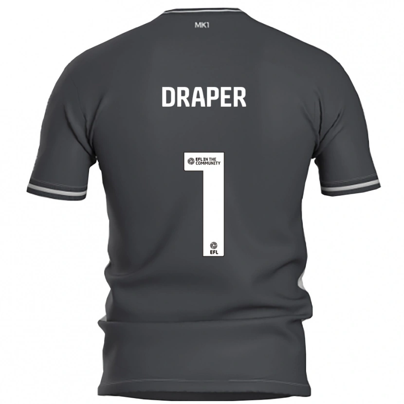Danxen Niño Camiseta Anna Draper #1 Gris Plata 2ª Equipación 2025/26 La Camisa