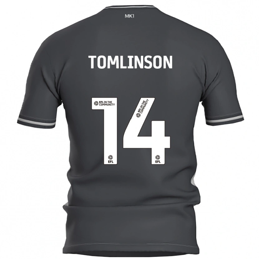 Danxen Niño Camiseta Joe Tomlinson #14 Gris Plata 2ª Equipación 2025/26 La Camisa