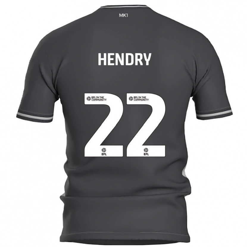 Danxen Niño Camiseta Callum Hendry #22 Gris Plata 2ª Equipación 2025/26 La Camisa