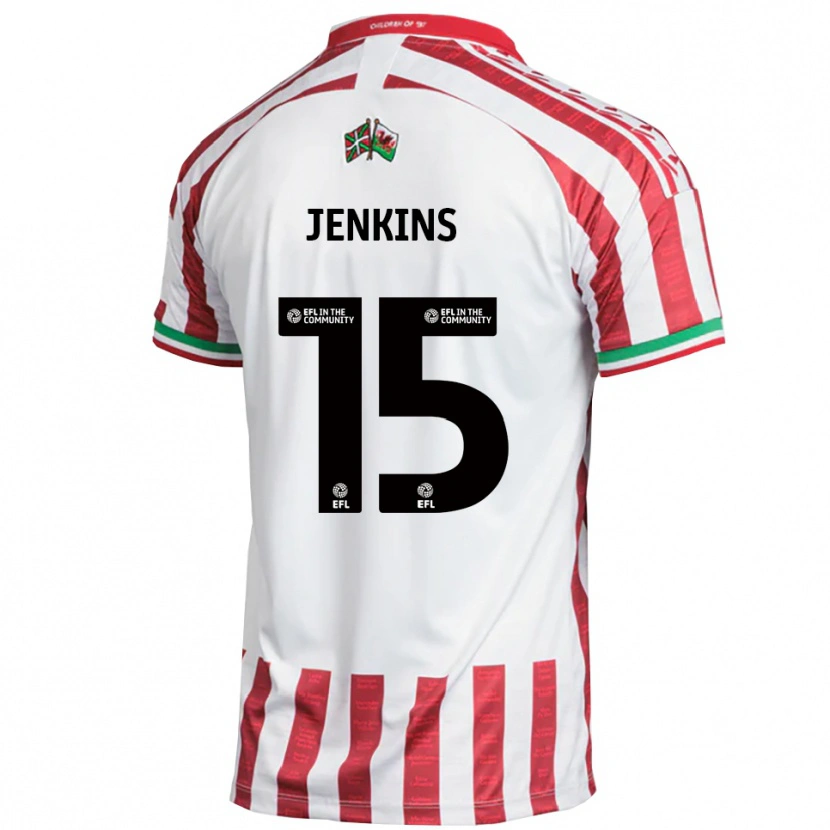 Danxen Niño Camiseta Lee Jenkins #15 Rojo Blanco 2ª Equipación 2025/26 La Camisa