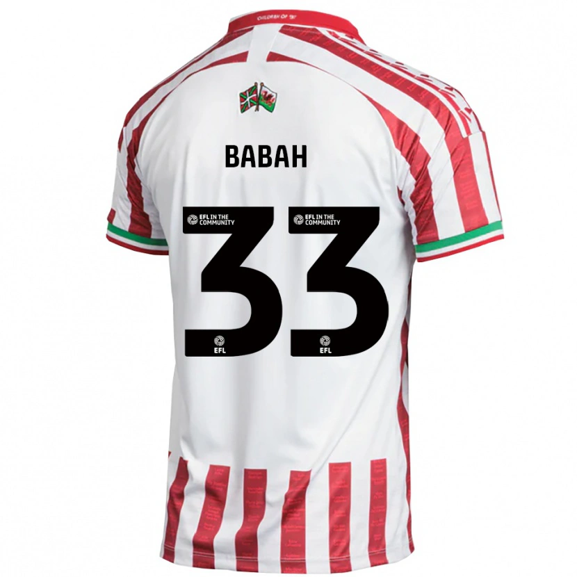 Danxen Niño Camiseta Armani Babah #33 Rojo Blanco 2ª Equipación 2025/26 La Camisa