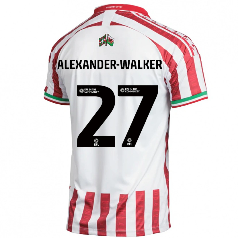 Danxen Niño Camiseta Moses Alexander-Walker #27 Rojo Blanco 2ª Equipación 2025/26 La Camisa