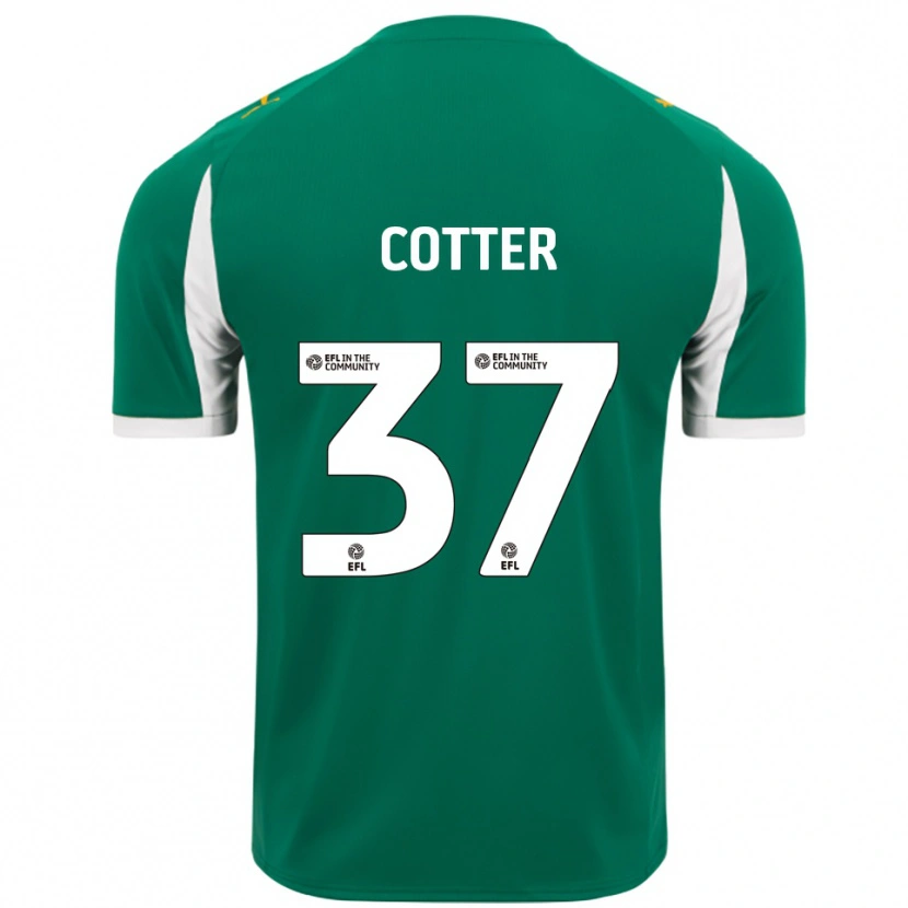 Danxen Niño Camiseta Barry Cotter #37 Verde Blanco 2ª Equipación 2025/26 La Camisa