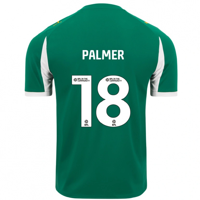 Danxen Niño Camiseta Matt Palmer #18 Verde Blanco 2ª Equipación 2025/26 La Camisa