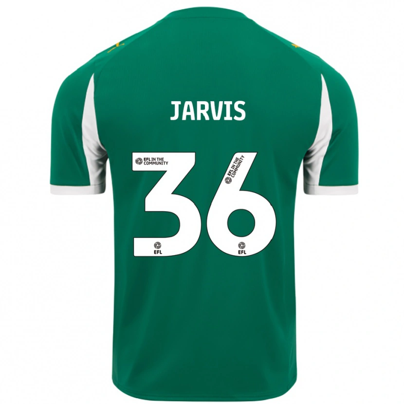 Danxen Niño Camiseta Will Jarvis #36 Verde Blanco 2ª Equipación 2025/26 La Camisa