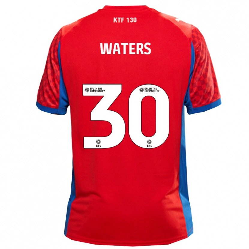 Danxen Niño Camiseta Billy Waters #30 Rojo Azul 2ª Equipación 2025/26 La Camisa
