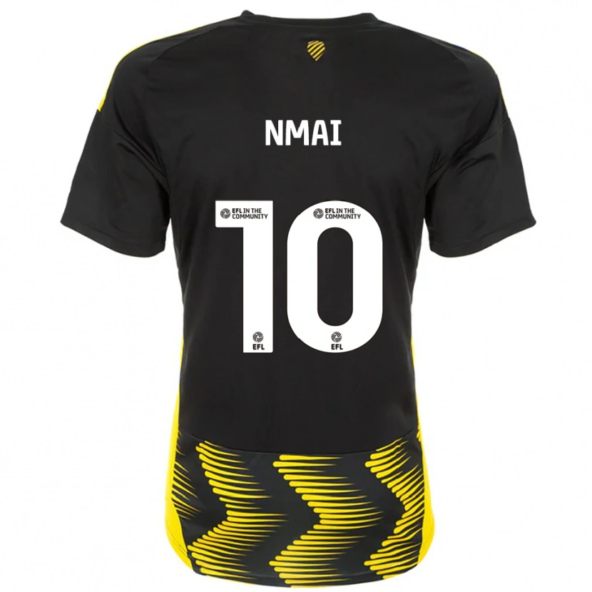 Danxen Niño Camiseta Kelly Nmai #10 Negro Amarillo 2ª Equipación 2025/26 La Camisa