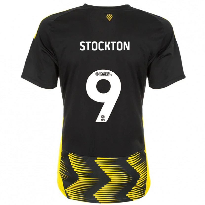 Danxen Niño Camiseta Cole Stockton #9 Negro Amarillo 2ª Equipación 2025/26 La Camisa