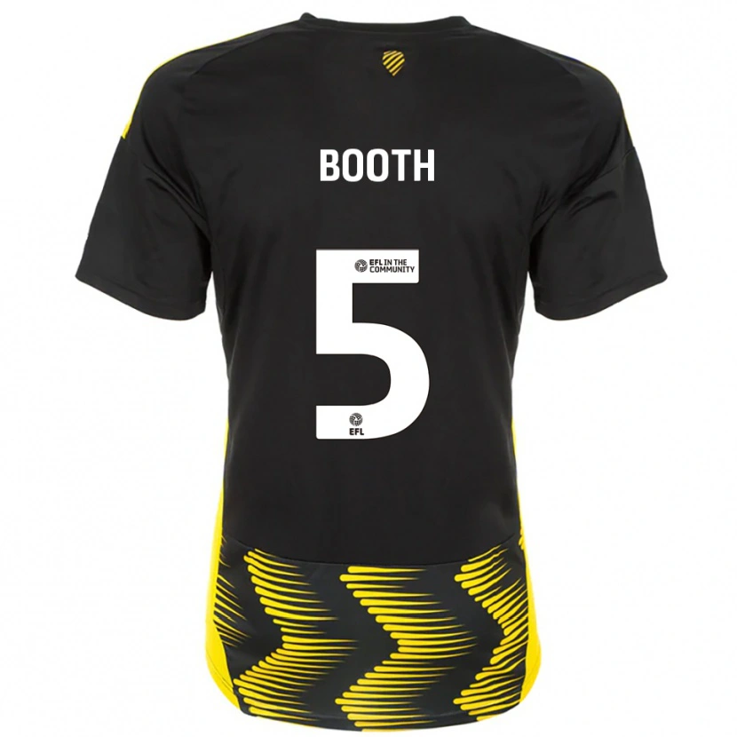 Danxen Niño Camiseta Lailah Booth #5 Negro Amarillo 2ª Equipación 2025/26 La Camisa