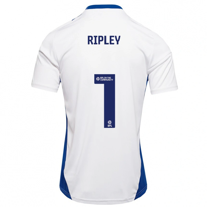 Danxen Niño Camiseta Connor Ripley #1 Blanco Azul 2ª Equipación 2025/26 La Camisa