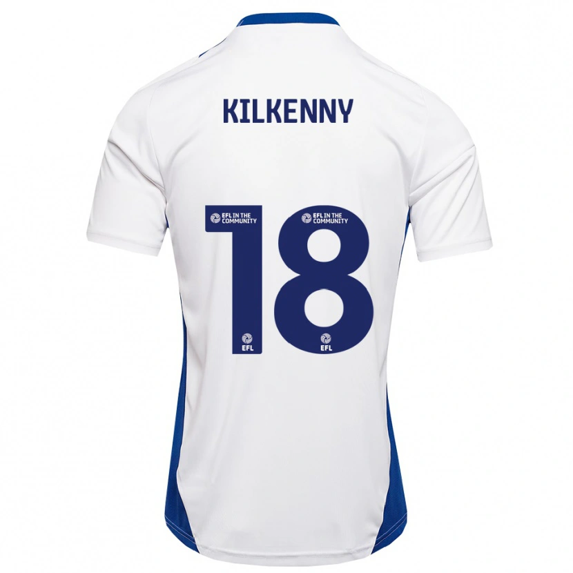 Danxen Niño Camiseta Gavin Kilkenny #18 Blanco Azul 2ª Equipación 2025/26 La Camisa