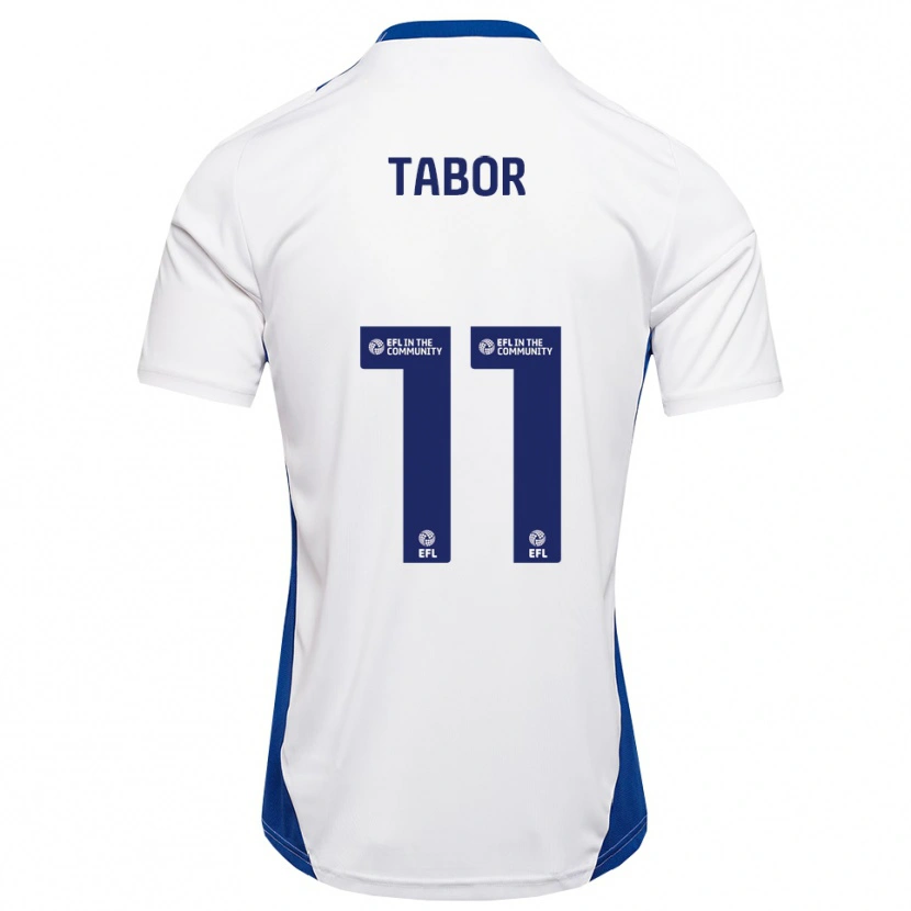 Danxen Niño Camiseta Jake Tabor #11 Blanco Azul 2ª Equipación 2025/26 La Camisa