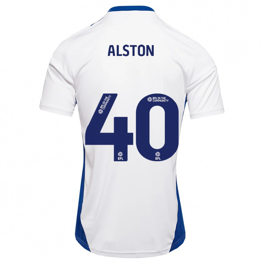 Danxen Niño Camiseta George Alston #40 Blanco Azul 2ª Equipación 2025/26 La Camisa