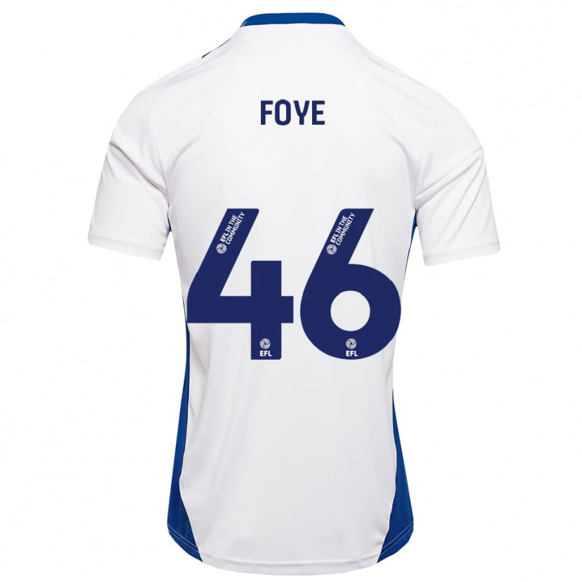 Danxen Niño Camiseta Owen Foye #46 Blanco Azul 2ª Equipación 2025/26 La Camisa