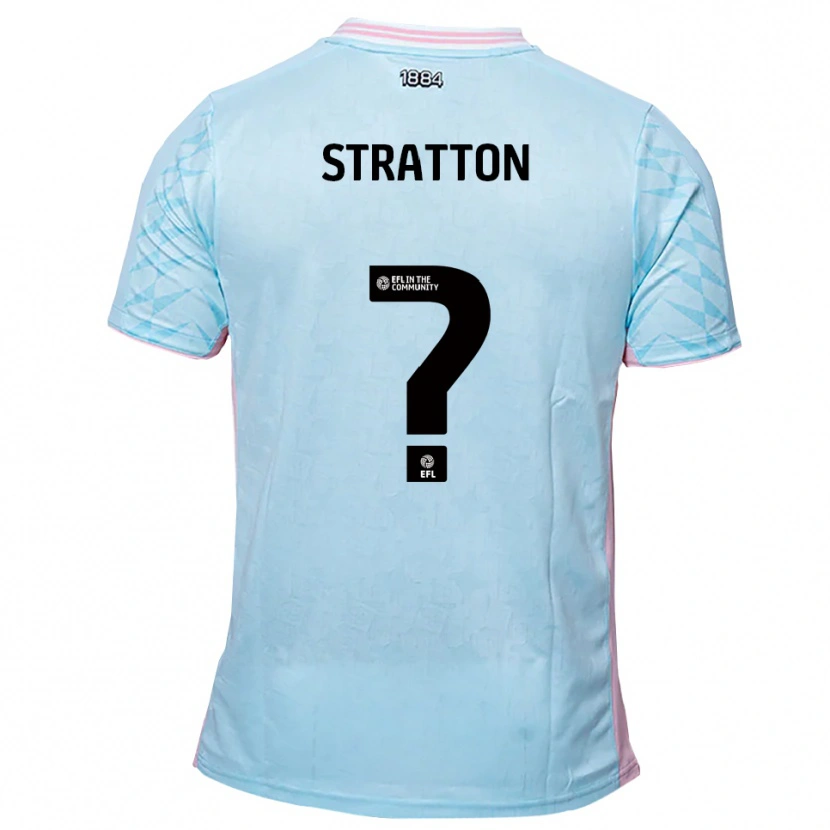 Danxen Niño Camiseta Lorna Stratton #0 Celeste Rosa 2ª Equipación 2025/26 La Camisa
