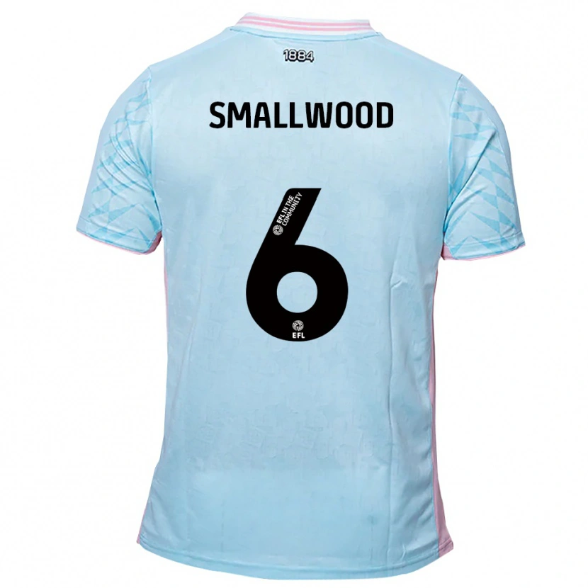 Danxen Niño Camiseta Richard Smallwood #6 Celeste Rosa 2ª Equipación 2025/26 La Camisa