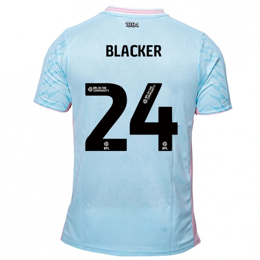 Danxen Niño Camiseta Billy Blacker #24 Celeste Rosa 2ª Equipación 2025/26 La Camisa