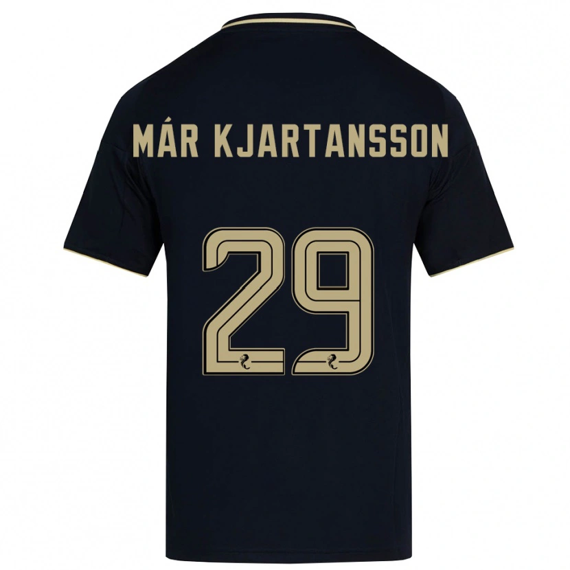 Danxen Niño Camiseta Kjartan Már Kjartansson #29 Azul Marino Dorado 2ª Equipación 2025/26 La Camisa
