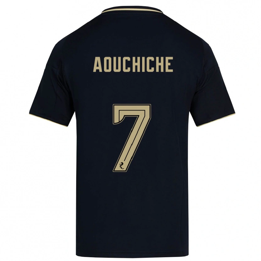 Danxen Niño Camiseta Adil Aouchiche #7 Azul Marino Dorado 2ª Equipación 2025/26 La Camisa