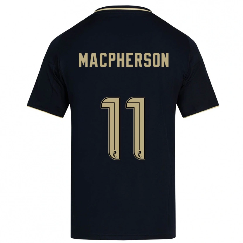 Danxen Niño Camiseta Keira Macpherson #11 Azul Marino Dorado 2ª Equipación 2025/26 La Camisa