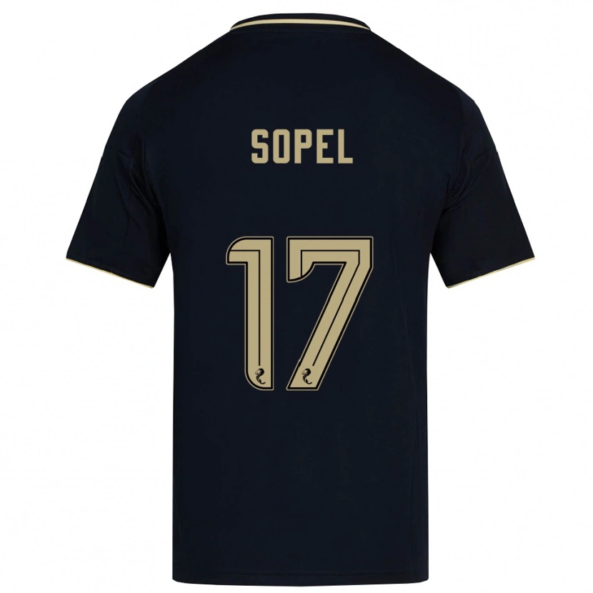Danxen Niño Camiseta Nadia Sopel #17 Azul Marino Dorado 2ª Equipación 2025/26 La Camisa