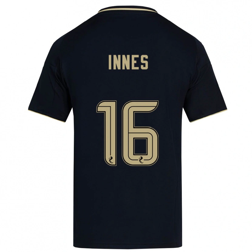 Danxen Niño Camiseta Hannah Innes #16 Azul Marino Dorado 2ª Equipación 2025/26 La Camisa