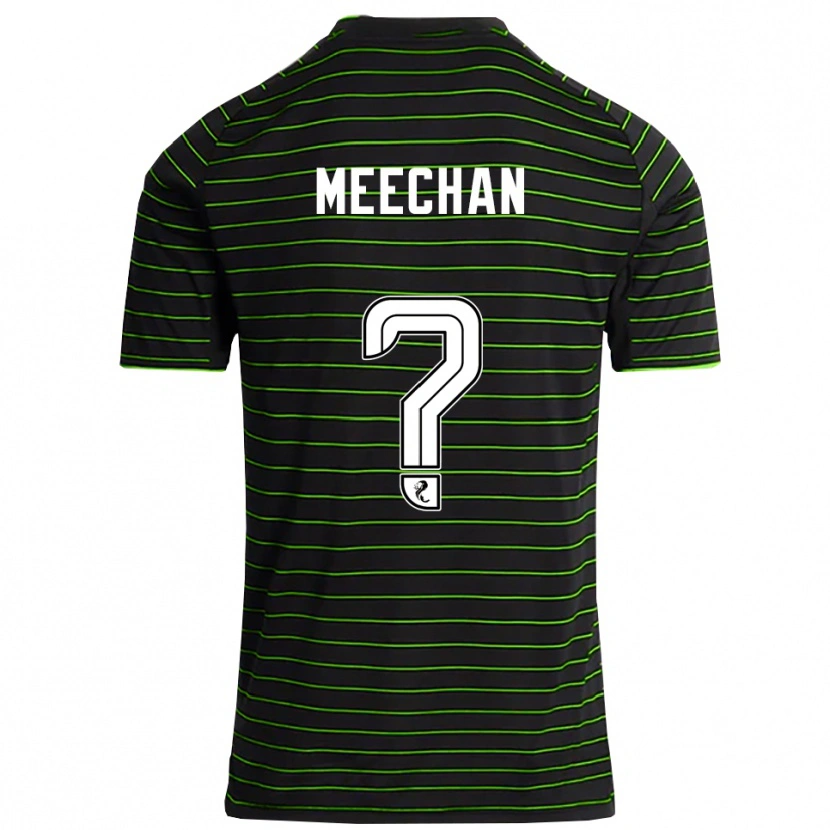 Danxen Niño Camiseta Nathan Meechan #0 Negro Verde 2ª Equipación 2025/26 La Camisa