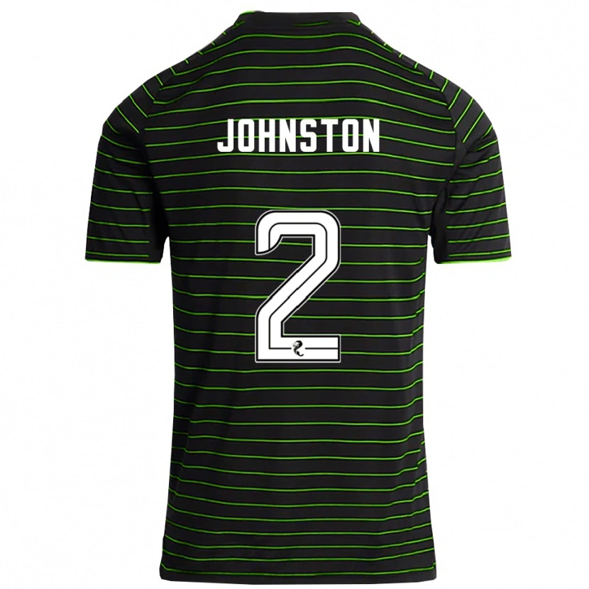 Danxen Niño Camiseta Alistair Johnston #2 Negro Verde 2ª Equipación 2025/26 La Camisa