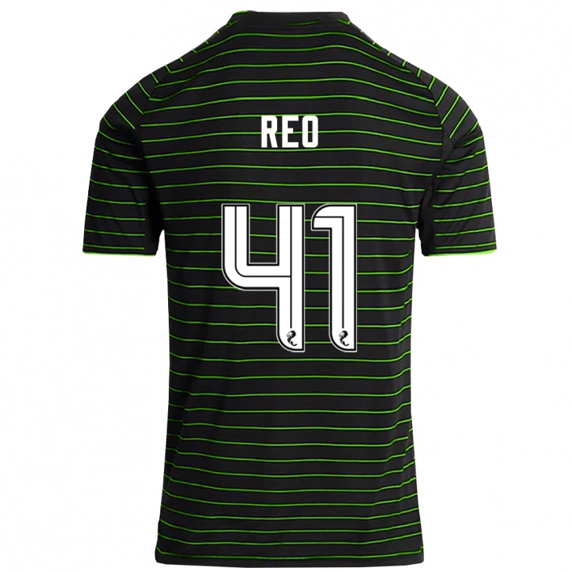 Danxen Niño Camiseta Reo Hatate #41 Negro Verde 2ª Equipación 2025/26 La Camisa