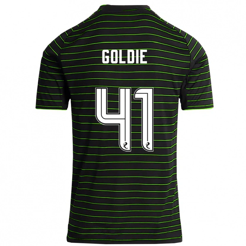 Danxen Niño Camiseta Clare Goldie #41 Negro Verde 2ª Equipación 2025/26 La Camisa