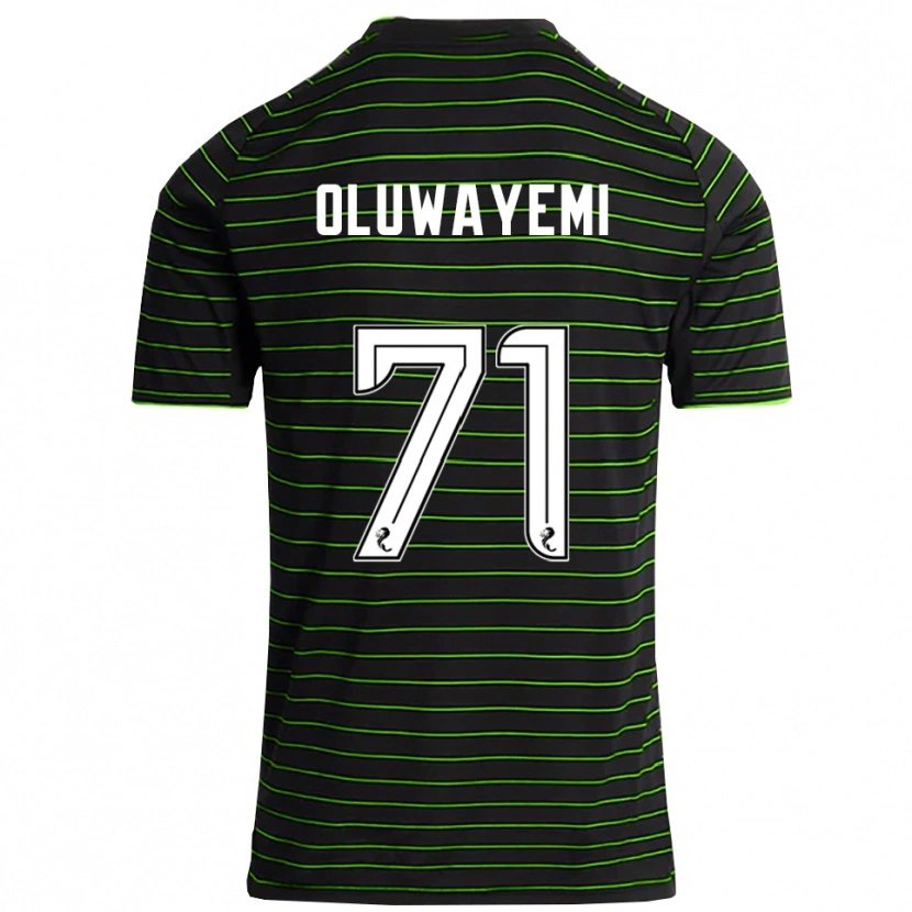 Danxen Niño Camiseta Tobi Oluwayemi #71 Negro Verde 2ª Equipación 2025/26 La Camisa