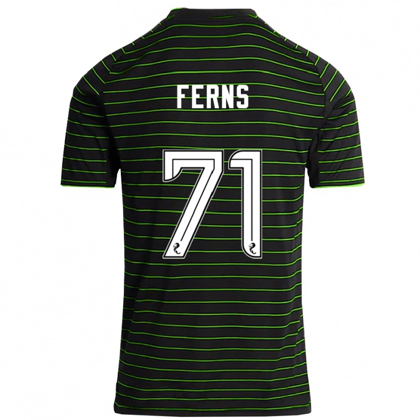 Danxen Niño Camiseta Abbie Ferns #71 Negro Verde 2ª Equipación 2025/26 La Camisa